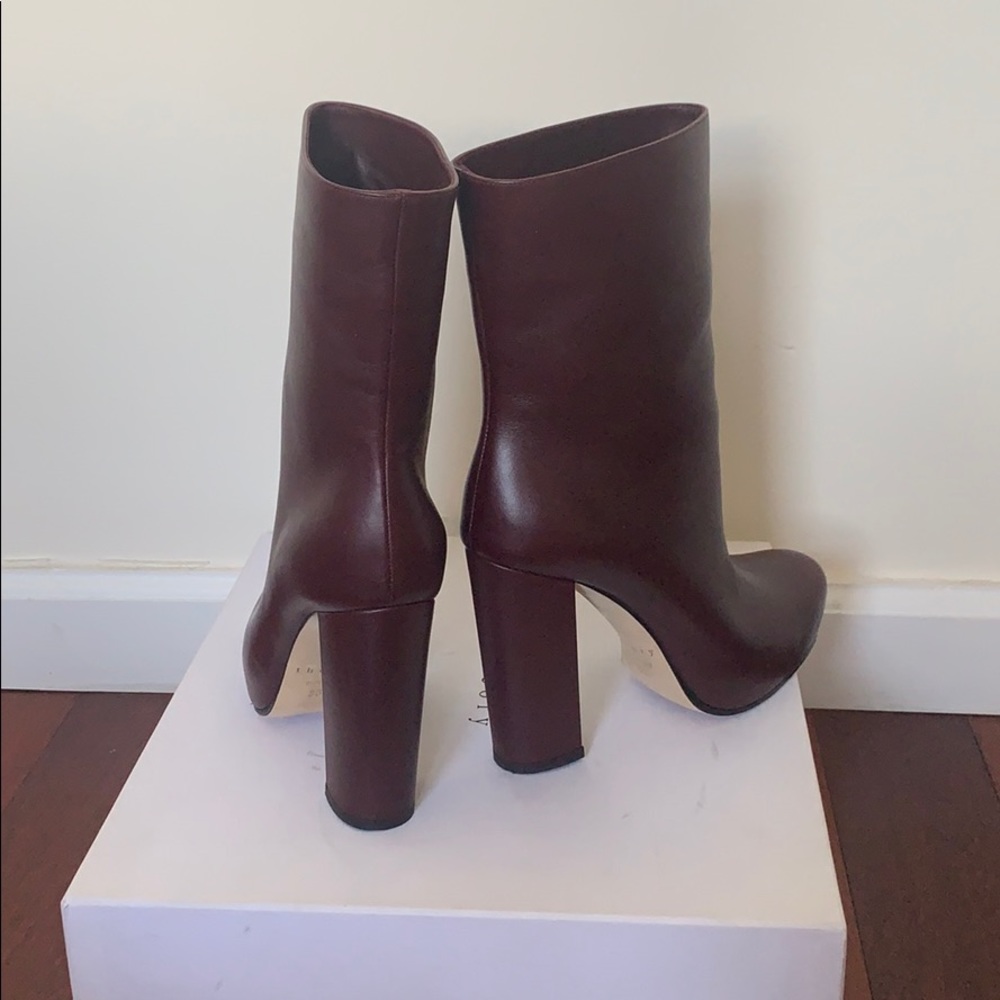 🆕Theory | Obsidian Burgundy High Heel Boot NIB - Picture 5 of 8